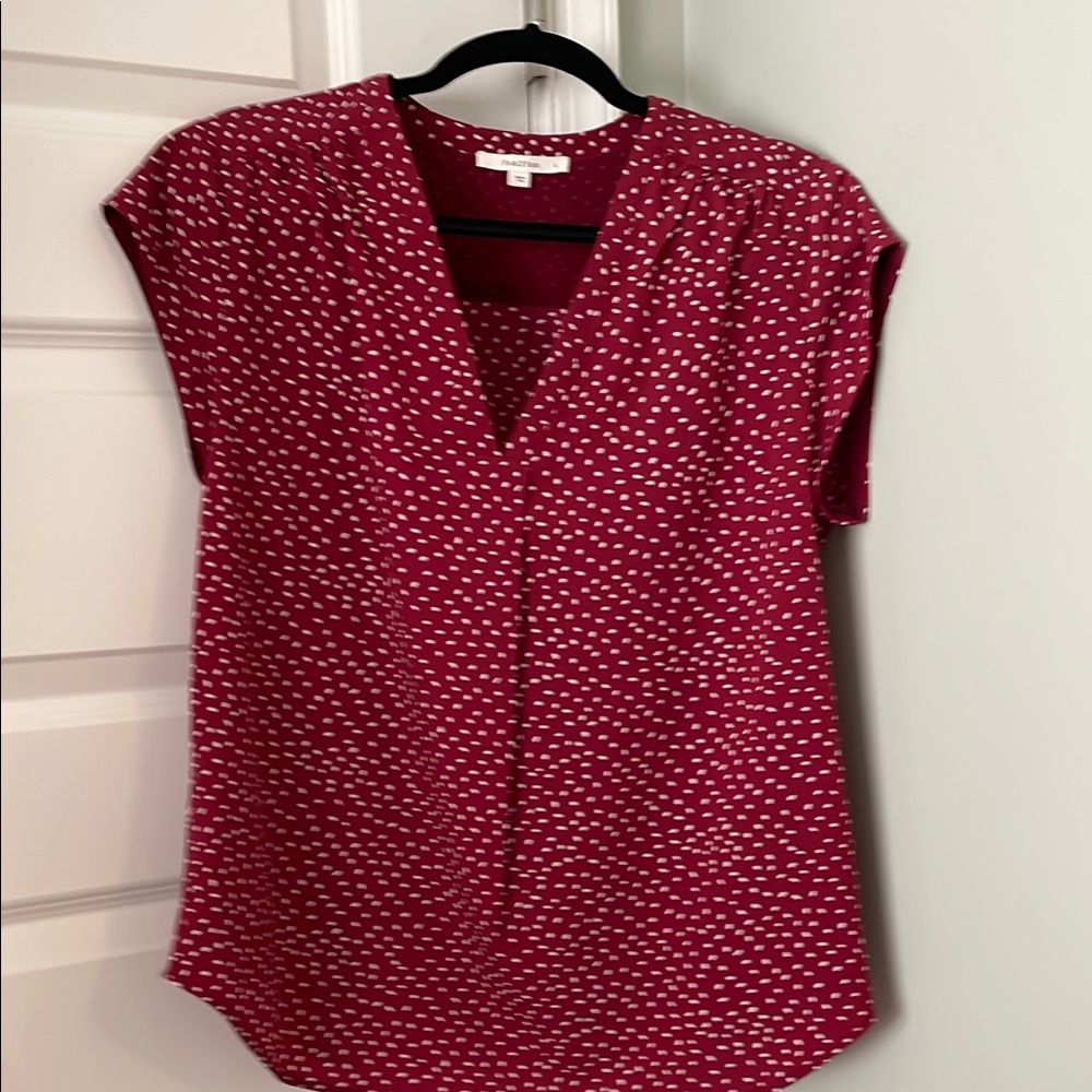 Women's Red Polka Dot Top